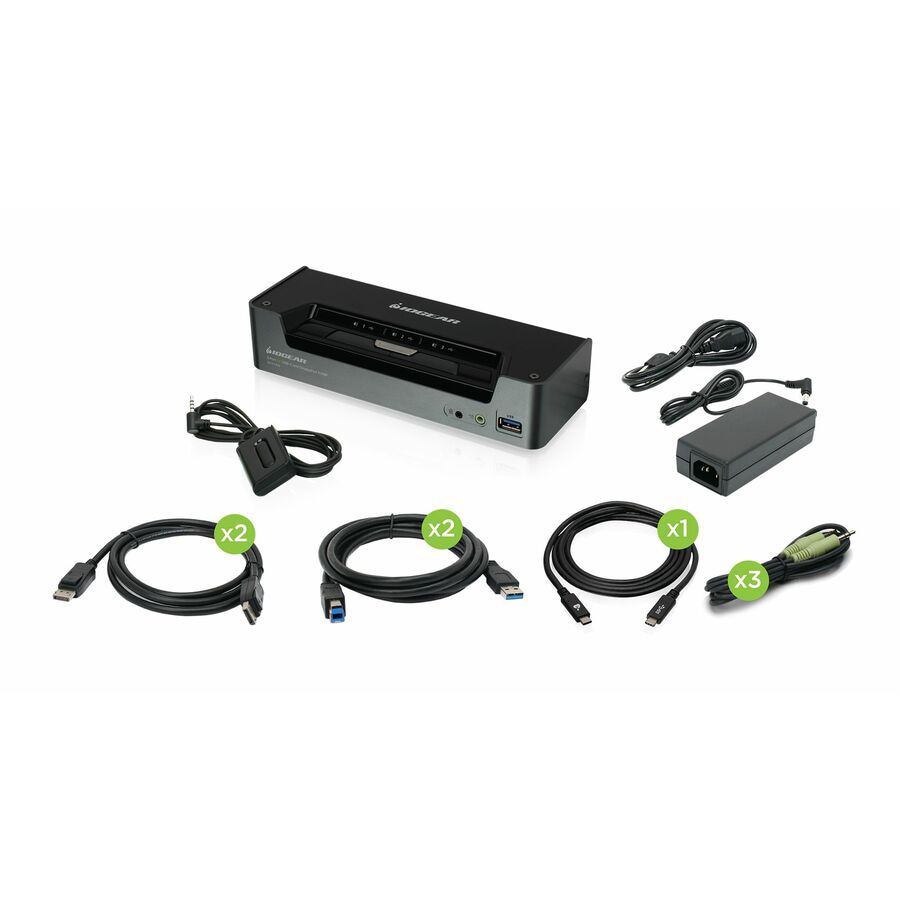 Thumbnail 5 of 6 for IOGEAR 3-Port 4K USB-C and DisplayPort KVMP Switch with Power Delivery
