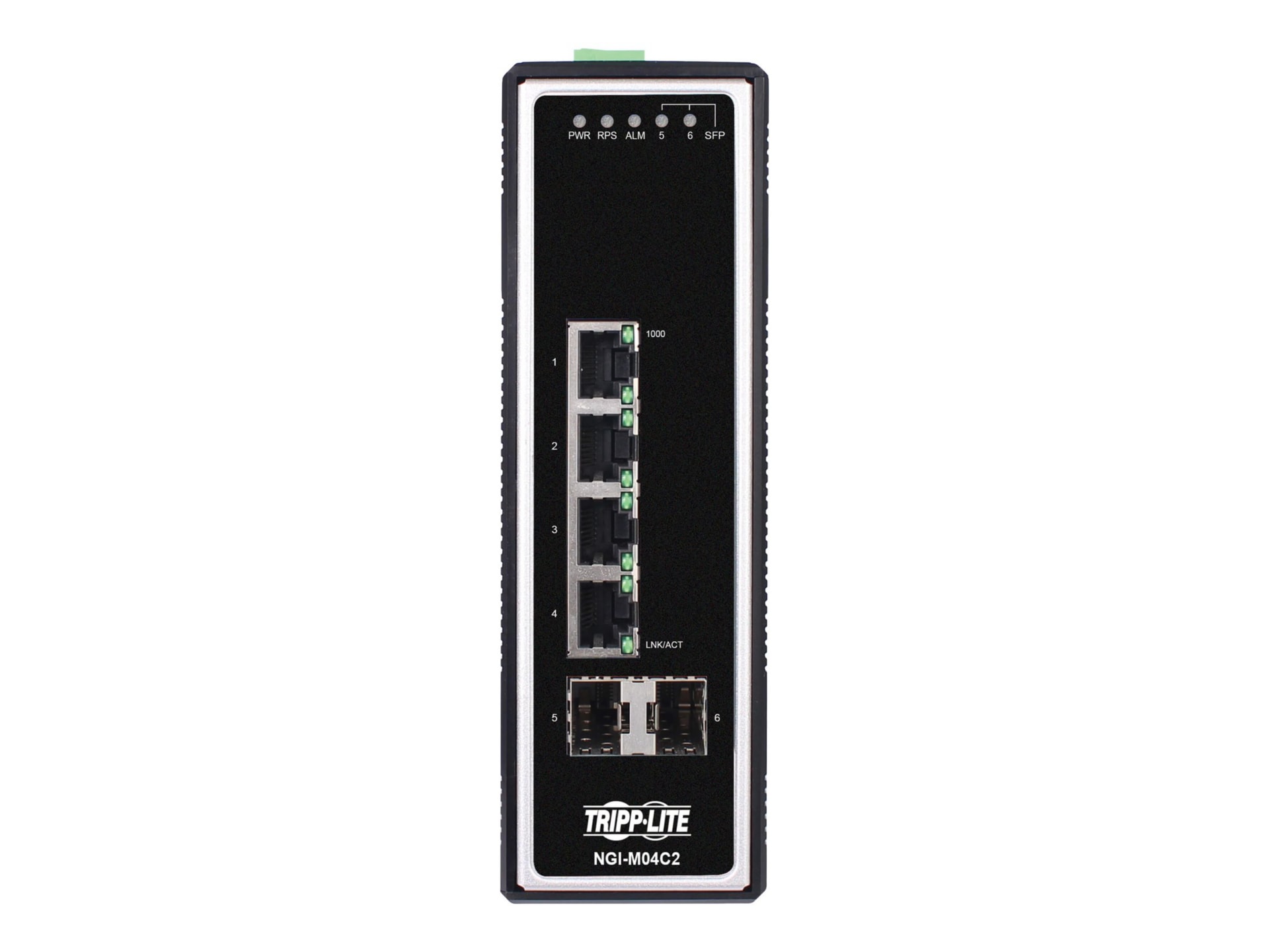 Industrial 4-Port Gigabit Ethernet Switch with 2 SFP Ports