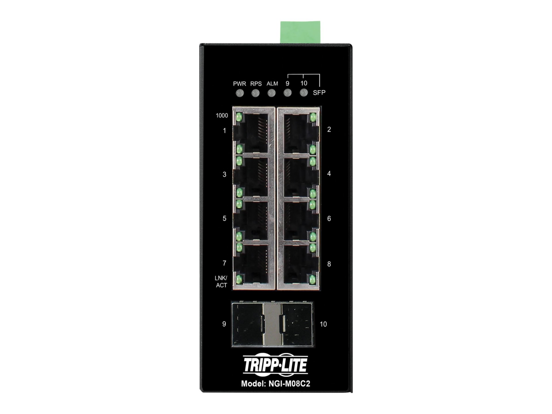 Eaton Tripp Lite series 8-Port Managed Industrial Gigabit Ethernet Switch -