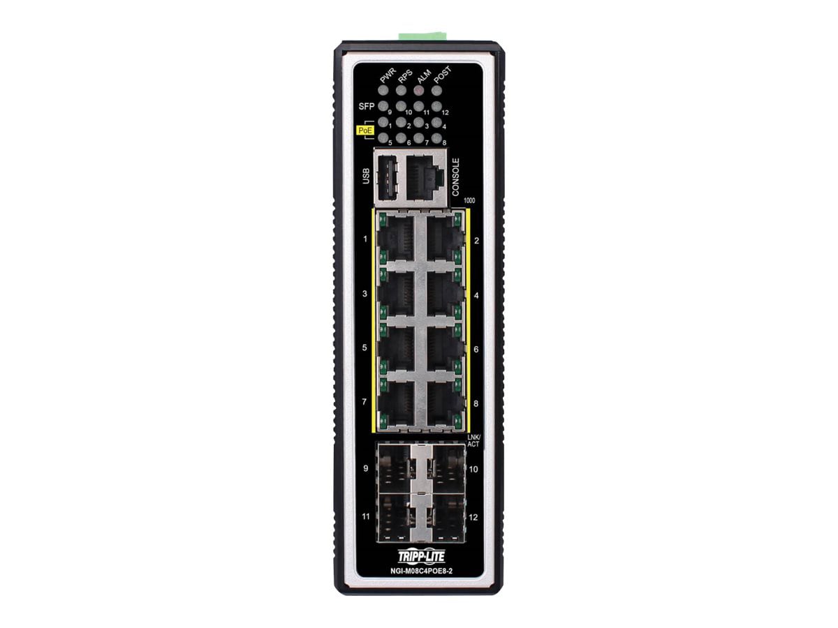 Eaton Tripp Lite series 8-Port Managed Industrial Gigabit Ethernet Switch -