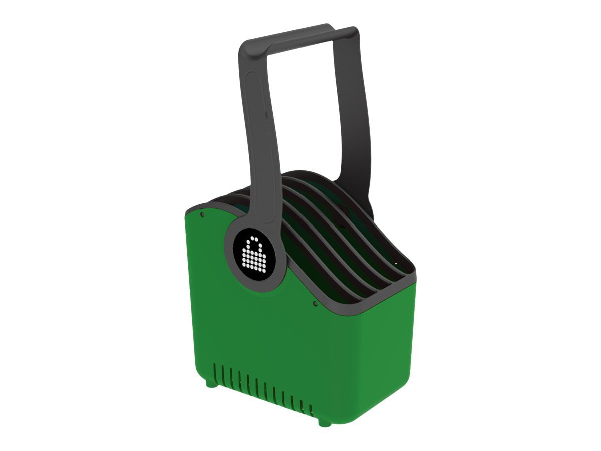 LocknCharge Large 5-Slot - basket - for 5 devices - green