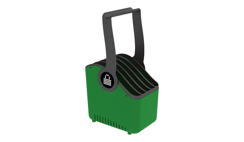 LocknCharge Large 5-Slot - basket - for 5 devices - green