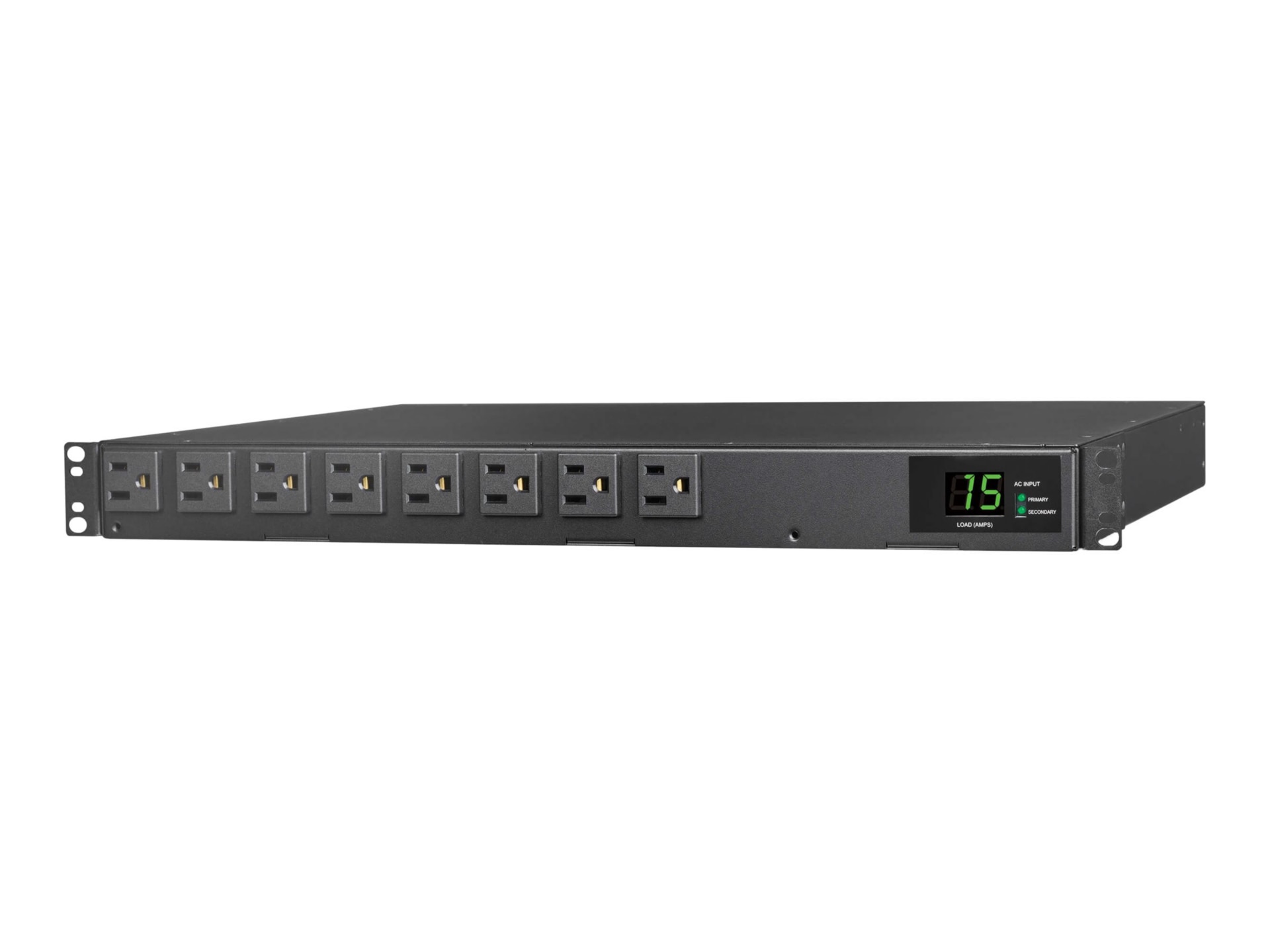 Eaton Tripp Lite Series PDU ATS/Metered 1.44kW 120V Single-Phase - 8 NEMA 5-15R Outlets, Dual 5-15P Inputs, 12 ft.