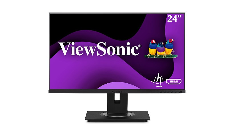 ViewSonic Ergonomic VG2448a - 1080p IPS Monitor with HDMI, DisplayPort, USB, VGA, and 40 Degree Tilt - 250 cd/m² - 24"