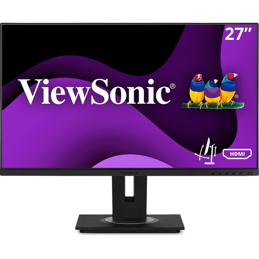 ViewSonic Ergonomic VG2748a - 1080p IPS Monitor with HDMI, DisplayPort, USB, VGA, and 40 Degree Tilt - 250 cd/m² - 24"