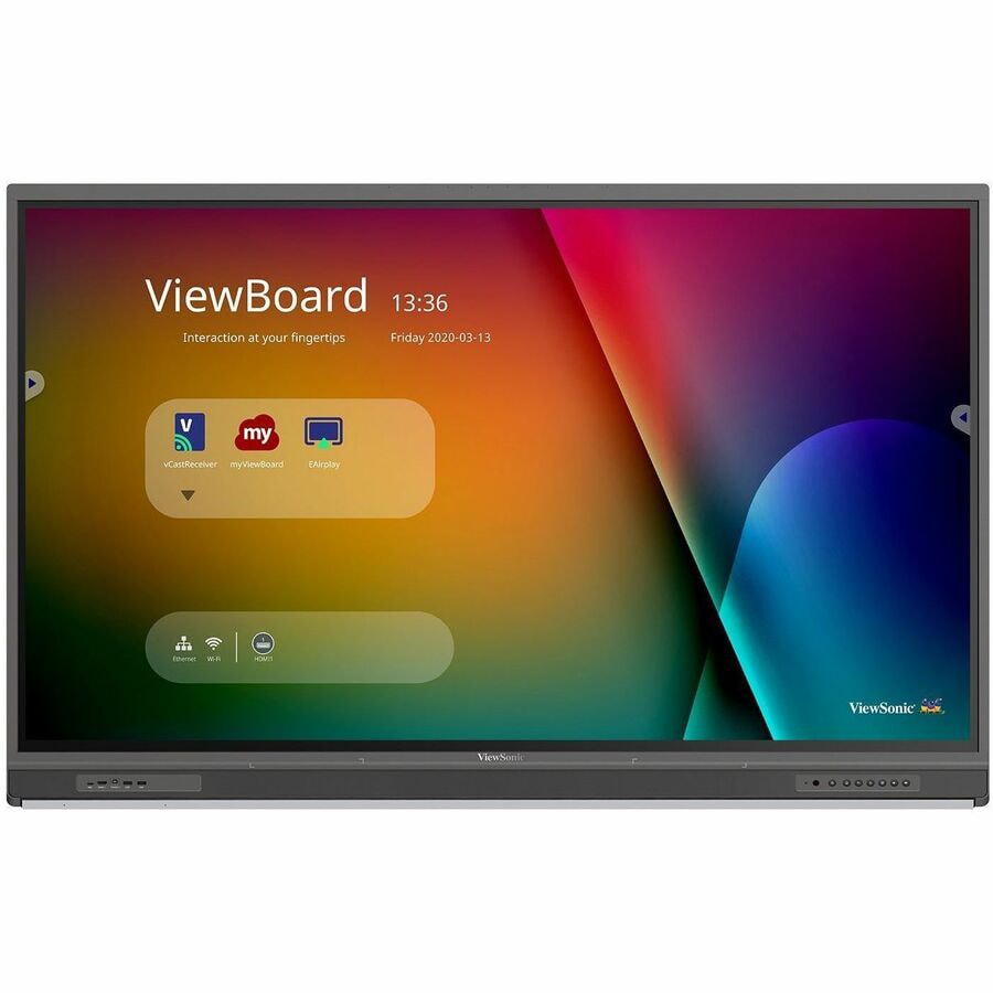 ViewSonic ViewBoard IFP6552-1C - 4K UHD Interactive Display with Integrated Software, 65W USB C, RJ45 - 400 cd/m2 - 65"
