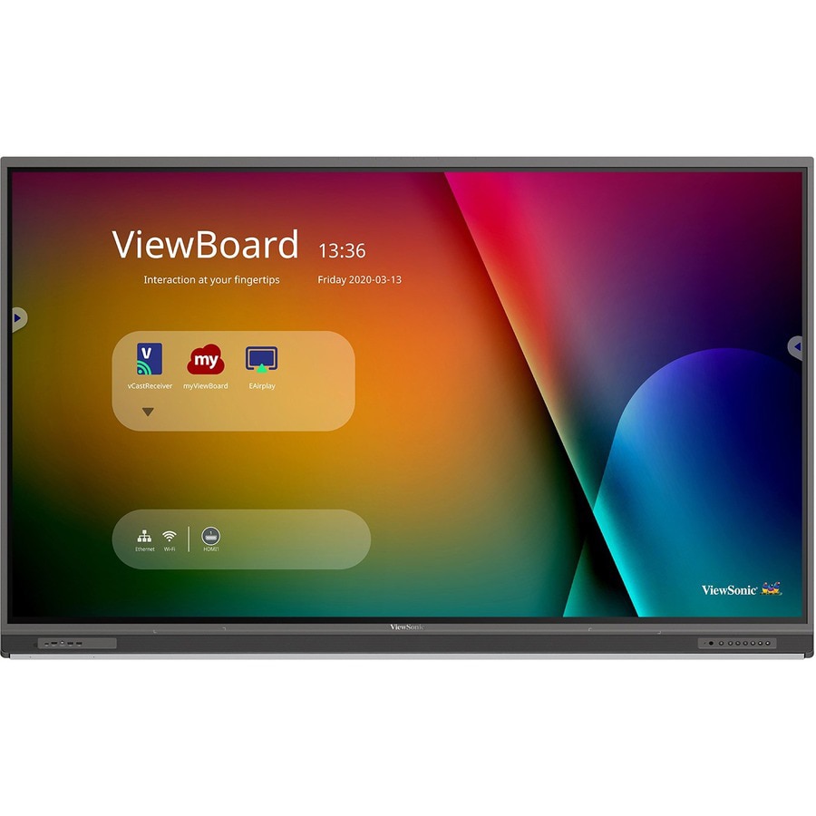 ViewSonic ViewBoard IFP8652-1C - 4K UHD Interactive Display with Integrated Software, 65W USB C, RJ45 - 400 cd/m2 - 86"