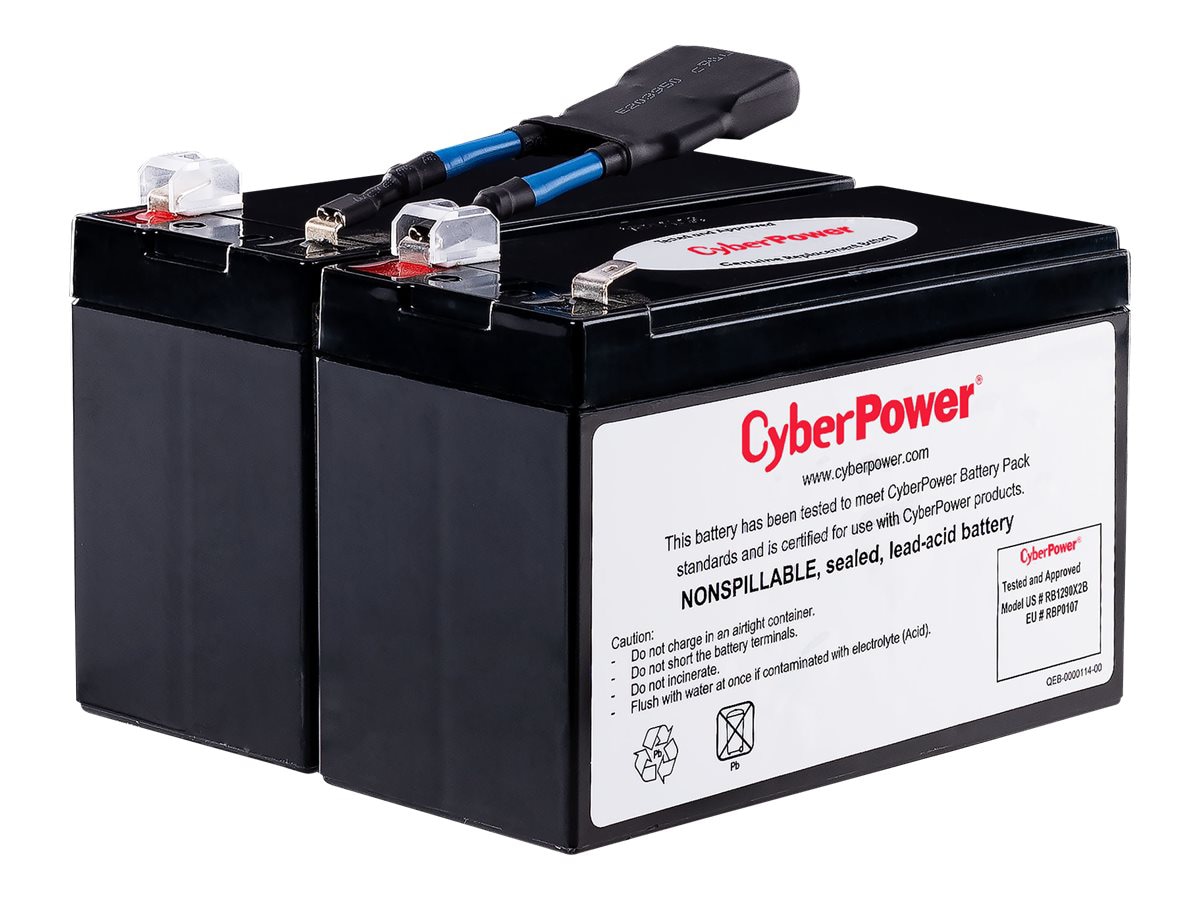 CyberPower RB1290X2B - UPS battery - lead acid - 9 Ah