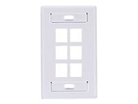 Leviton QuickPort Single-Gang With Designation ID Windows - mounting plate