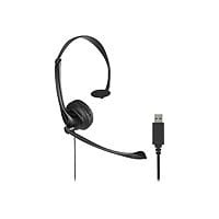 Kensington Classic USB-A Mono Headset with Mic and Volume Control - Black