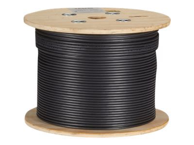 Black Box CAT6A Bulk Cable Stranded UTP 650MHz CM PVC PoE Black 1000FT