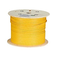Black Box CAT6A Bulk Cable Stranded UTP 650MHz CM PVC PoE Yellow 1000FT