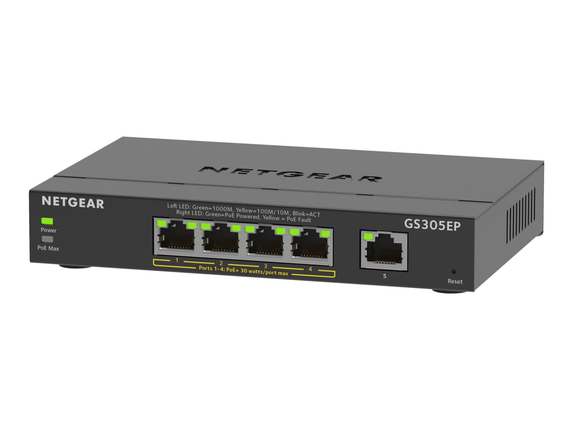 Netgear 5-Port Gigabit Ethernet SOHO Smart Managed Plus PoE Switch with 4-P