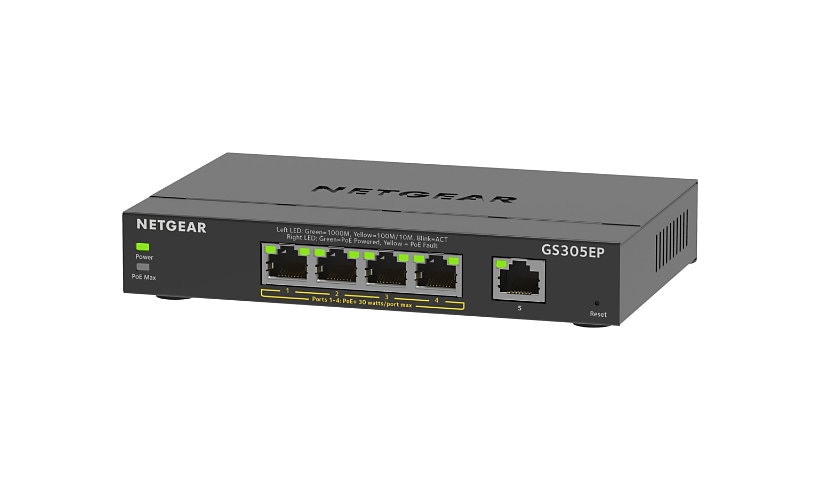 NETGEAR Plus GS305EP - switch - 5 ports - managed