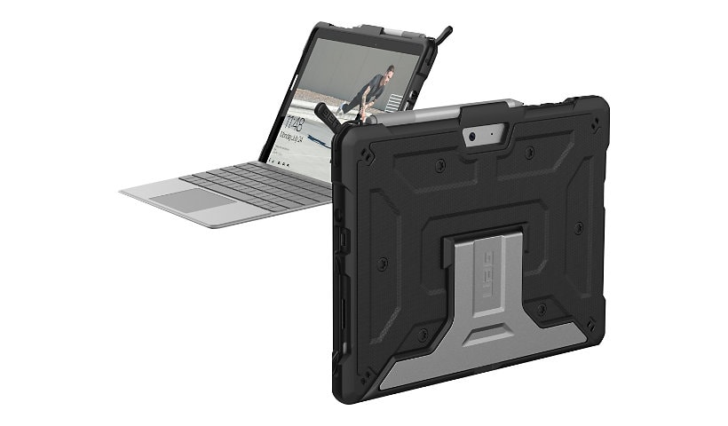 UAG Rugged Case for Microsoft Surface Go 4/3/2/1 - 10.5 inch - Metropolis Series with Aluminum Kickstand - Black