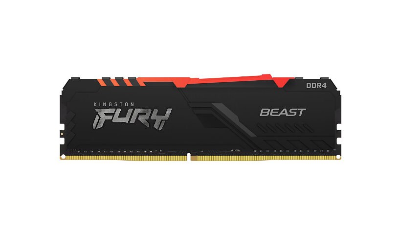 Kingston FURY Beast RGB - DDR4 - kit - 32 GB: 2 x 16 GB - DIMM 288-pin - 3600 MHz / PC4-28800 - unbuffered