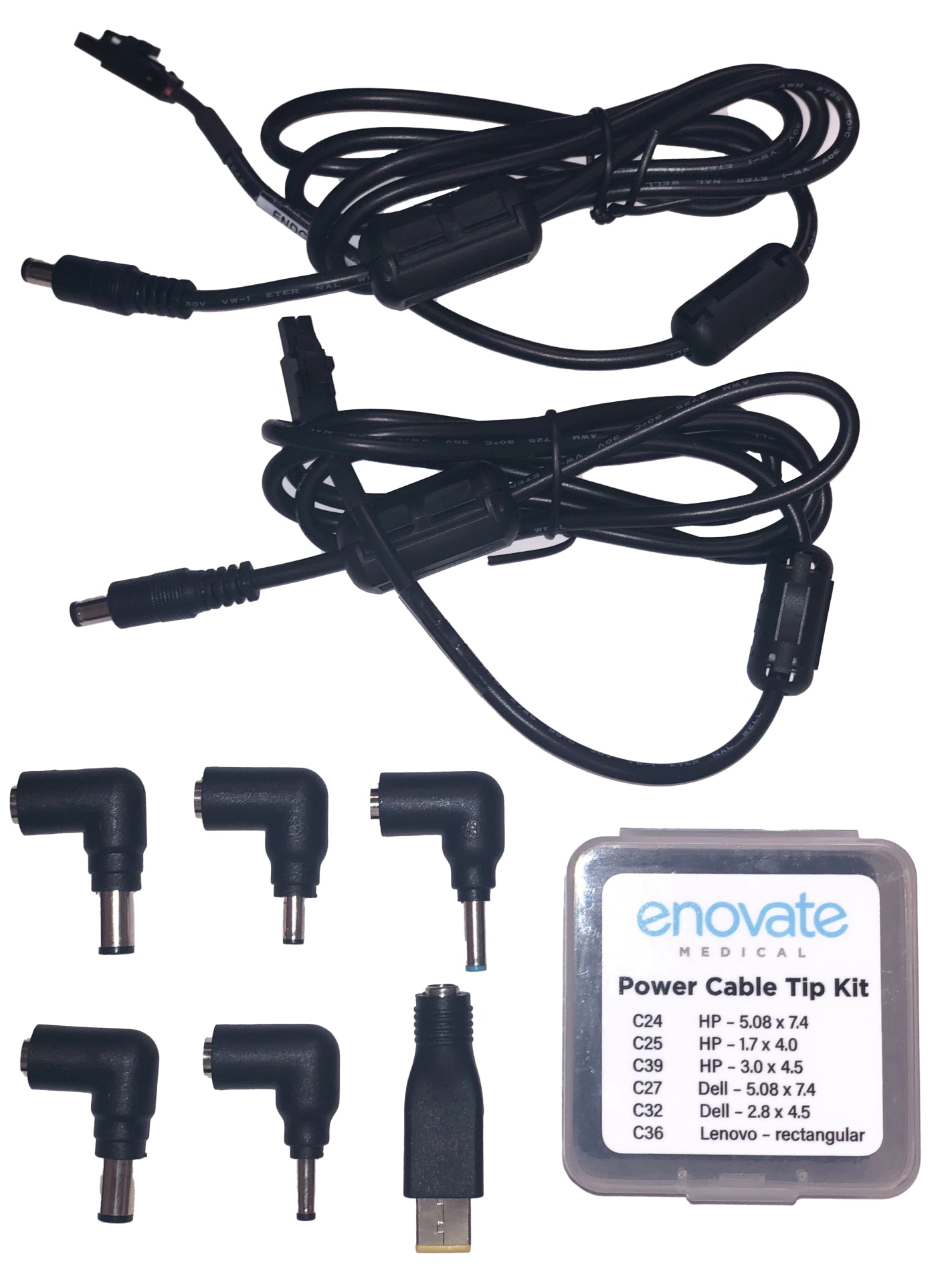 Enovate Medical BiXPower DC Power Cable Tip Kit for Encore EcoFlex Workstation