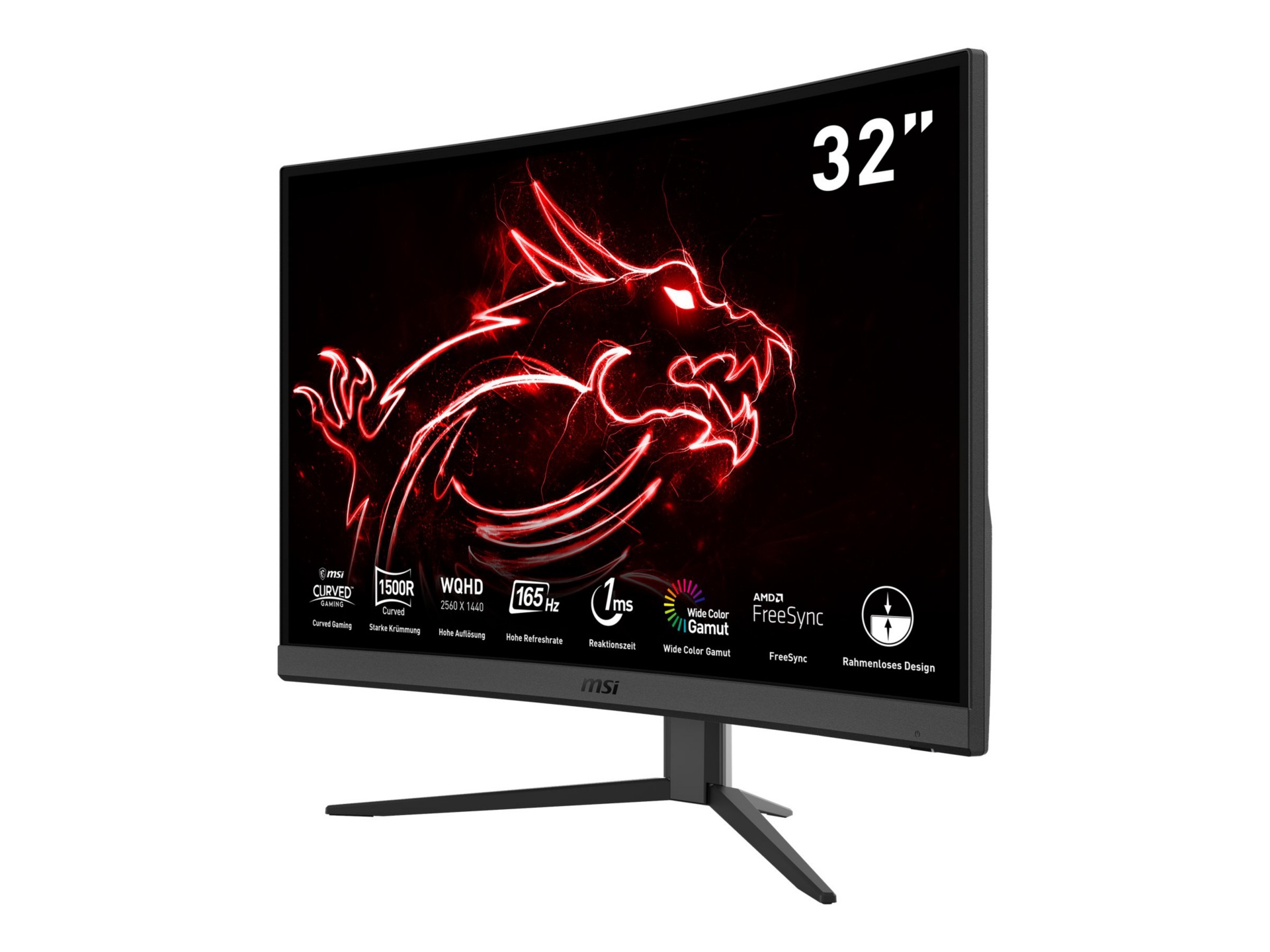 MSI Optix G32CQ4 31.5" WQHD Curved Screen Gaming LCD Monitor - 16:9