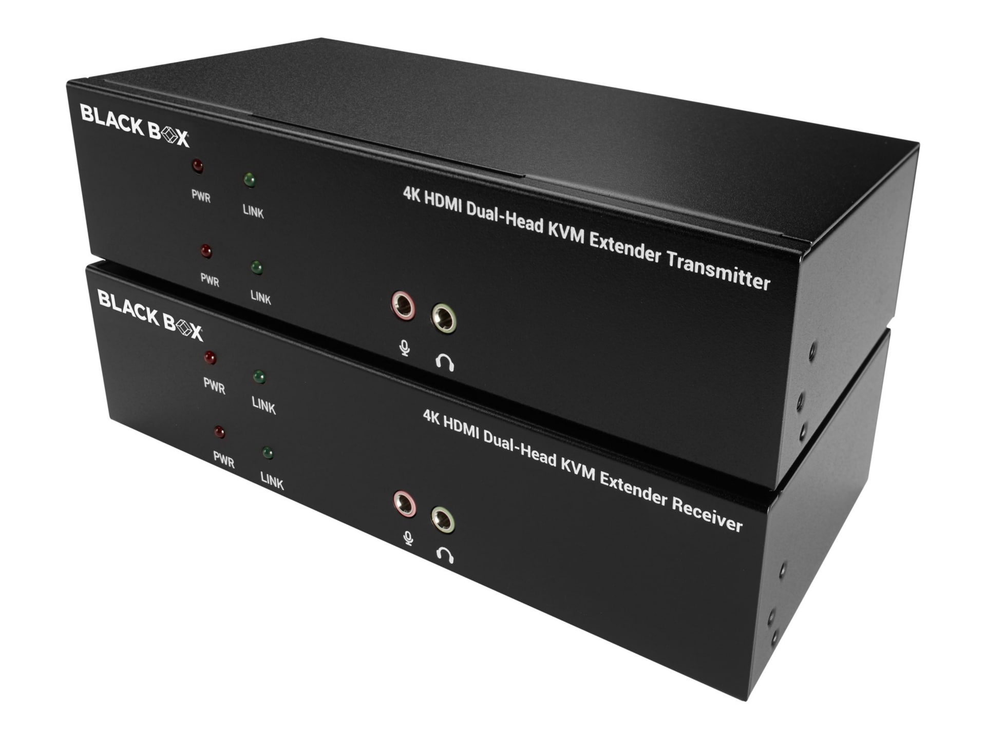 Black Box KVX Series KVM Extender over CATx - Dual-Head, DVI-I, USB 2.0, Serial, Audio, Local Video - KVM / audio /