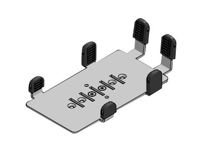 SpacePole MultiGrip - mounting component - for point of sale terminal - wit