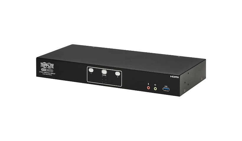 Tripp Lite 2-Port HDMI Dual-Display KVM Switch - 4K 60 Hz, USB 3.2 Gen 1, HDCP 2.2, USB Sharing - KVM / audio / USB