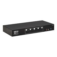 Tripp Lite HDMI KVM Switch 4-Port Dual-Switch Desktop 4K60Hz USB 3.2 Gen 1