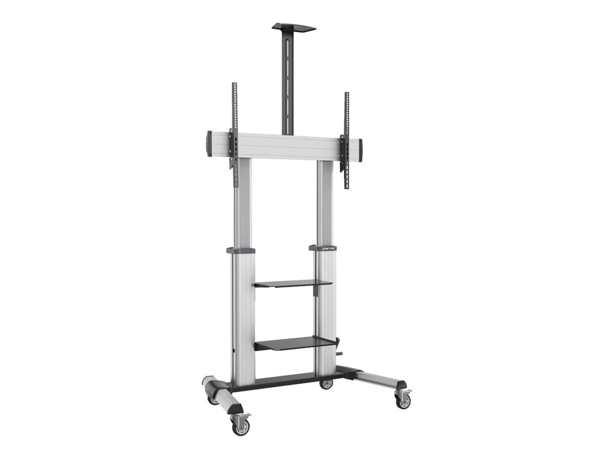 StarTech.com Mobile TV Stand - Heavy Duty Universal TV Cart for 60-100in  Display - Height Adjustable - STNDMTV100 - Monitor Stands 