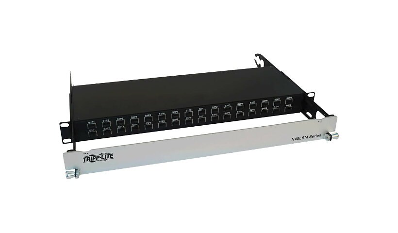 Tripp Lite Spine-Leaf MPO Panel with Key-Up to Key-Up MTP/MPO Adapter - 12F MTP/MPO-PC M/M, 8F OM4 Multimode, 32 x 32