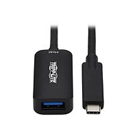 Tripp Lite USB-C Active Extension Cable - USB-C to USB-A (M/F), USB 3.2 Gen 2, Data Only, 5 m (16.4 ft.) - USB-C