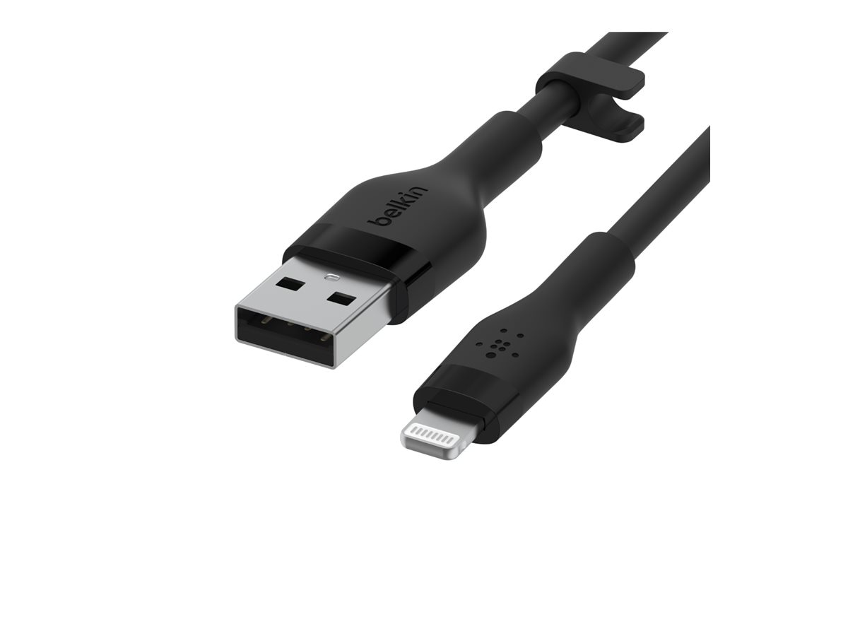 Belkin BoostUp Charge PRO Flex 3ft USB-A to Lightning Silicone Cable Black