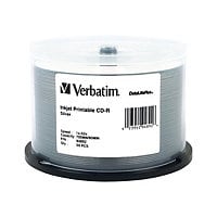 Verbatim DataLifePlus CD-R Silver Inkjet Printable 50 Pack Spindle