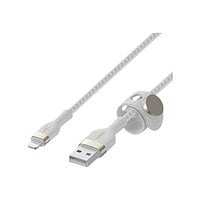 Belkin BoostUp Charge PRO Flex 6ft USB-A to Lightning Silicone Cable -White