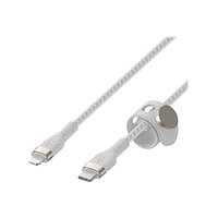 Belkin BoostUp Charge PRO Flex 6ft USB C to Lightning Silicone Cable White