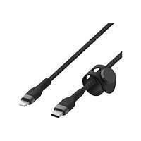 Belkin BoostUp Charge PRO Flex 10ft USB-C to Lightning Silicone Cable Black