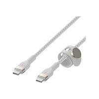 Belkin BoostUp Charge PRO Flex 6ft USB-C to USB-C Silicone Cable White