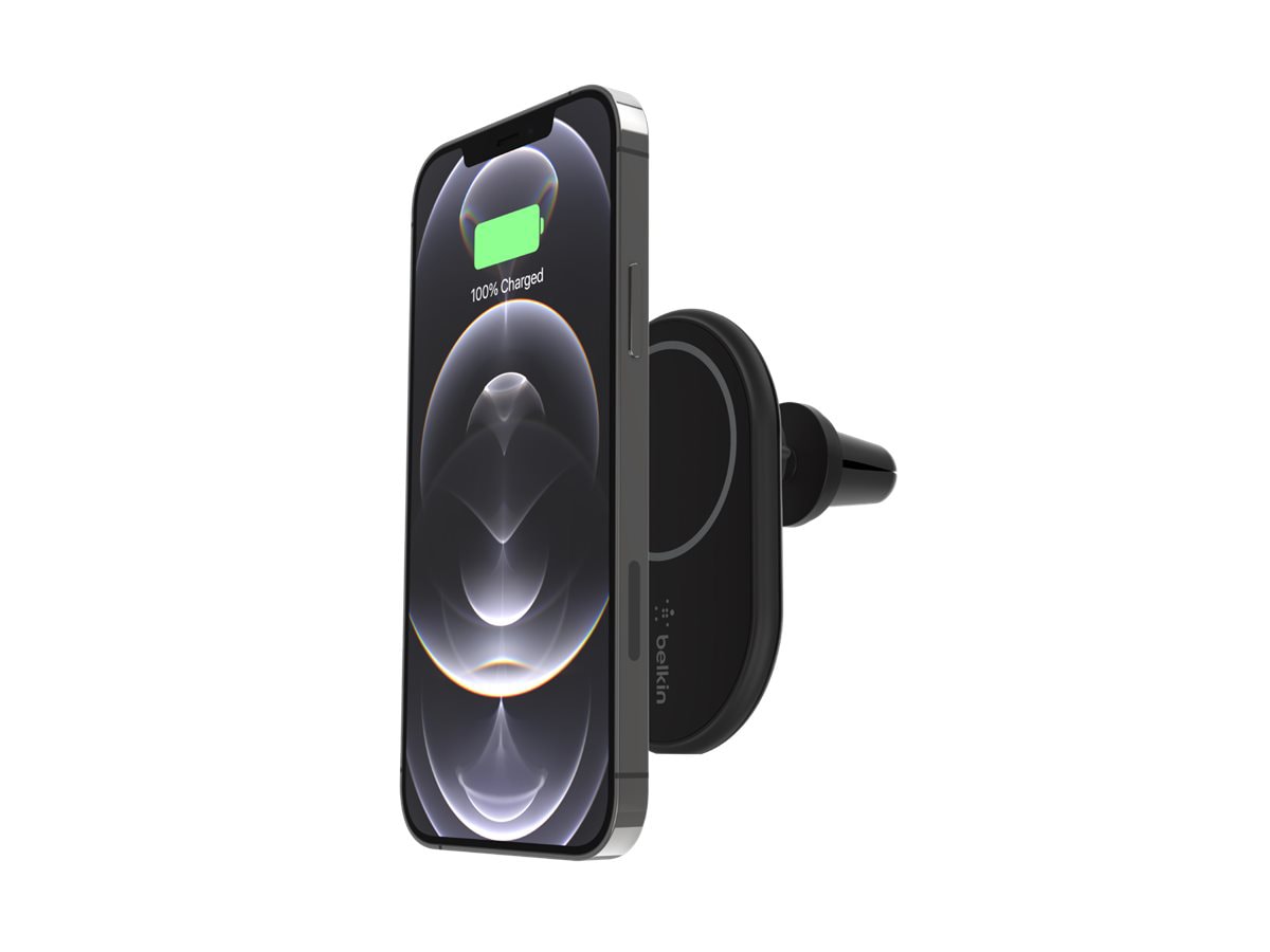 emmer elektrode Officier Belkin BOOST CHARGE car wireless charging holder + car power adapter - 10  Watt - WIC004BTBK - Office Basics - CDW.com