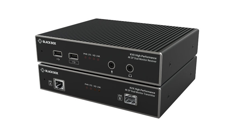 Black Box KVXHP-400 - KVM / audio / serial / USB extender - RS-232, USB 2.0, 10 GigE, DisplayPort, 5 GigE