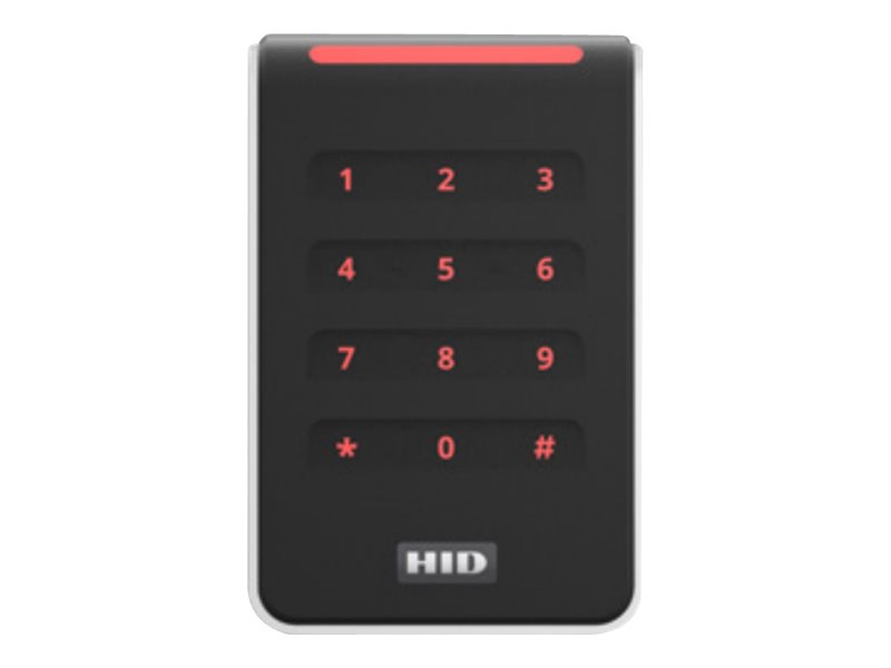 HID Signo 40K - access control terminal with keypad - black bezel with silver trim