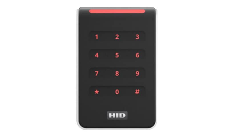 HID Signo 40K - access control terminal with keypad - black bezel with silv