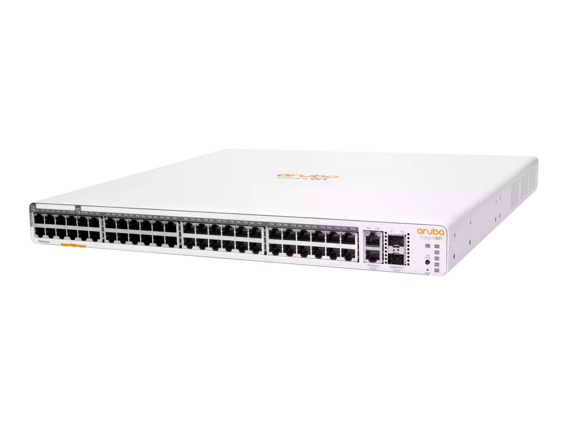 HPE Aruba Instant On 1960 48G 40p Class4 8p Class6 PoE 2XGT 2SFP+ 600W Swit