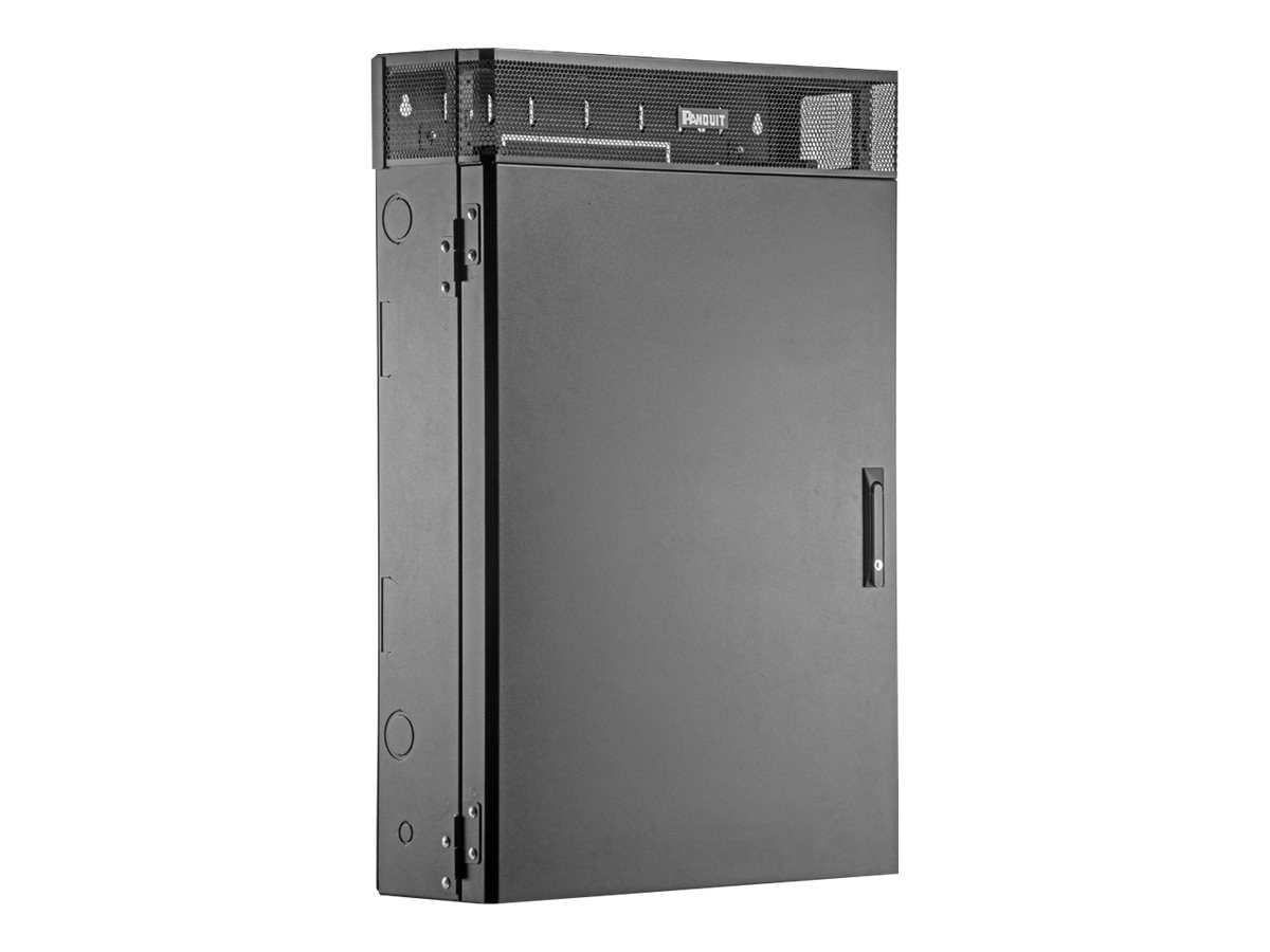 Panduit TrueEdge Vertical Wall Mount Enclosure, 3RU, Black