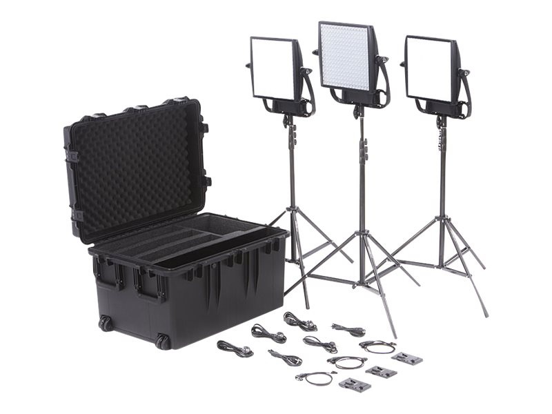 Litepanels Astra Soft Bi-Color Duo + 6X - Traveler Trio V-Mount Kit - continuous light kit