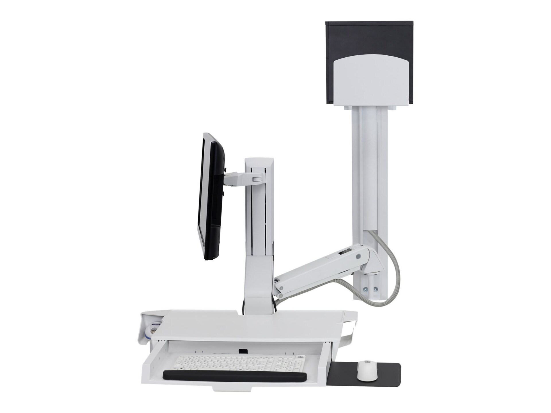 Ergotron SV Combo System with Worksurface & Pan, Medium CPU Holder mounting kit - Lift and Pivot - for LCD display /