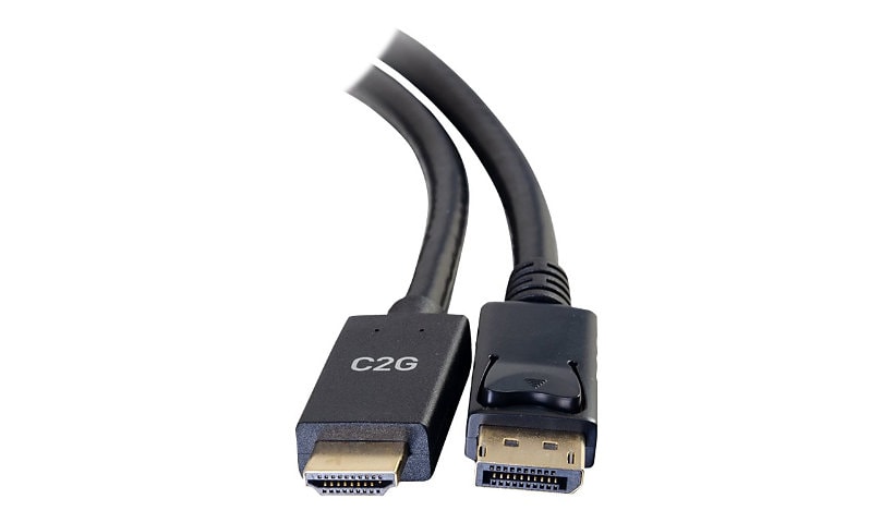 C2G 10ft DisplayPort to HDMI Cable - DP to HDMI Adapter Cable - DisplayPort 1.2a HDMI 1.4b - 4K 30Hz - M/M - adapter