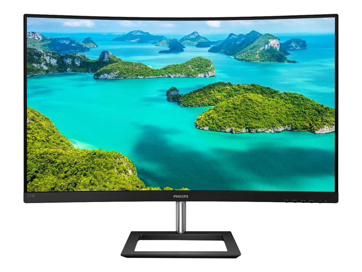 Philips 272E1CA 27" Class Full HD Curved Screen LCD Monitor - 16:9 - Textured Black