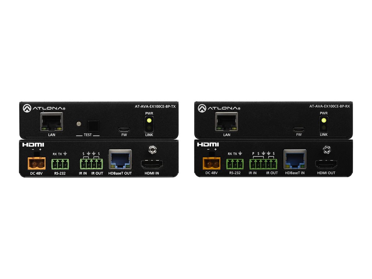 Atlona Avance AT-AVA-EX100CE-BP-KIT - transmitter and receiver - video/audio/infrared/serial extender - RS-232, HDMI,