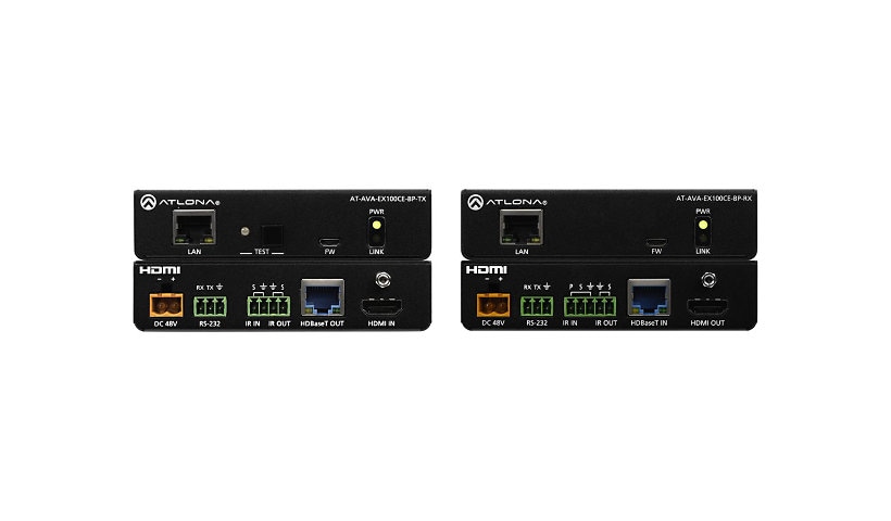 Atlona Avance AT-AVA-EX100CE-BP-KIT - transmitter and receiver - video/audio/infrared/serial extender - RS-232, HDMI,