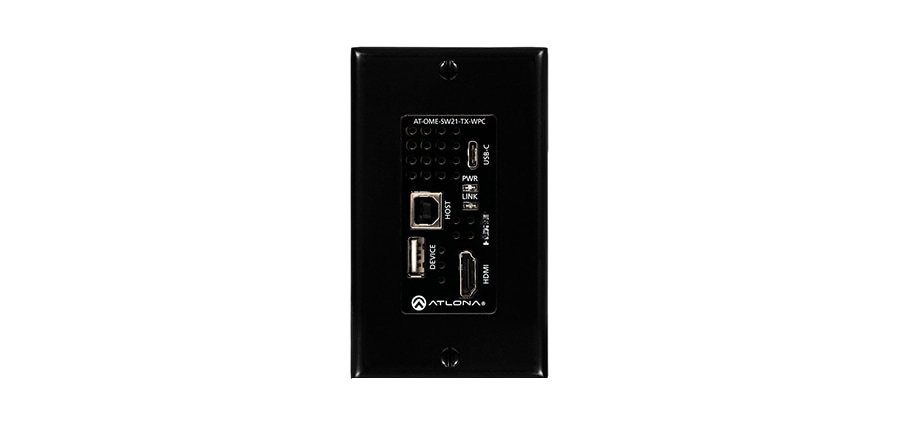 Thumbnail 3 of 3 for Atlona Wallplate HDBaseT Transmitter for HDMI and USB-C with USB Hub - video/audio extender - HDBaseT