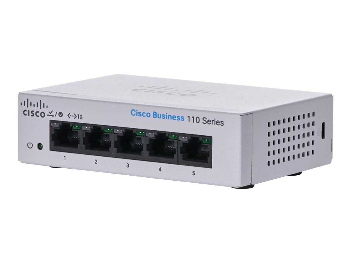 Cisco Business 110 Series 110-5T-D - commutateur - 5 ports - non géré - Montable sur rack