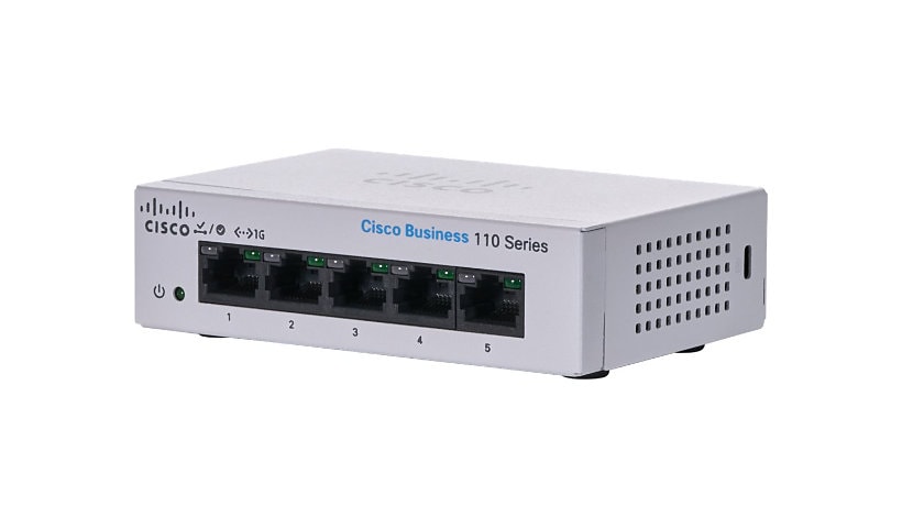 Cisco Business 110 Series 110-5T-D - switch - 5 ports - unmanaged - rack-mountable